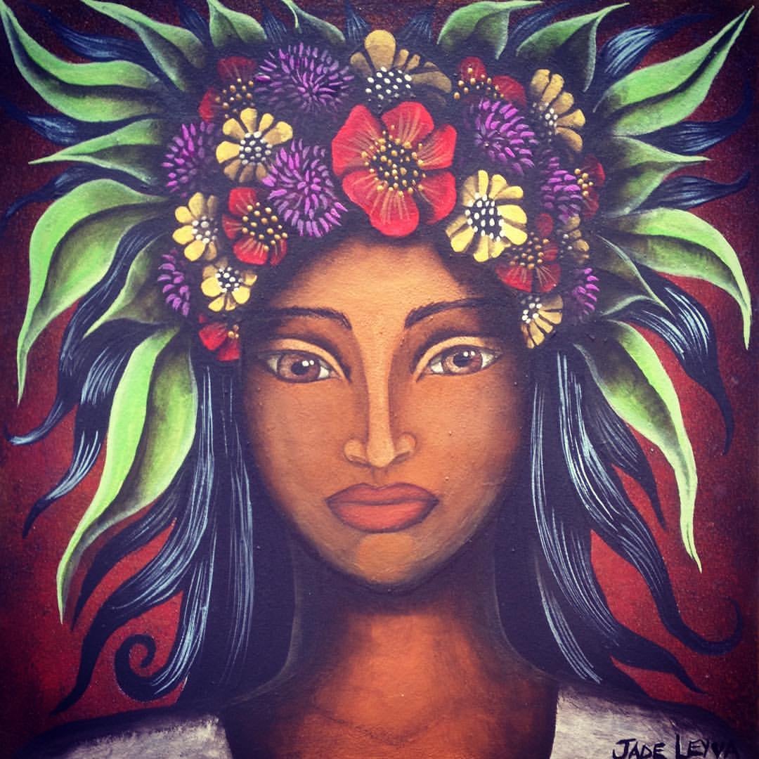 "Mujer Con Flores" Jade Leyva Art